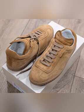 $650 Mens Bally "Parrel" Suede Low-Top Sneakers Desert Tan US 10